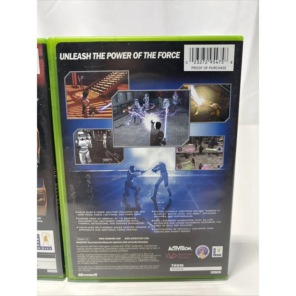 Xbox - Star Wars Jedi Knight 2 & Star Wars‎ Knights Oh The Republic Tested Works